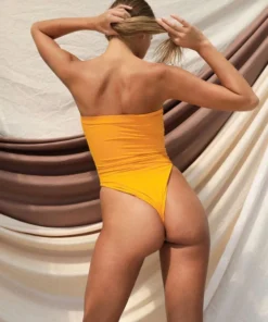 Toast Swim Signature Tube One Piece In Marigold