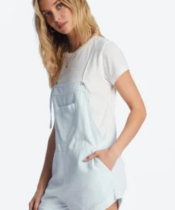 Billabong Wild Pursuit Romper In Light Chambray