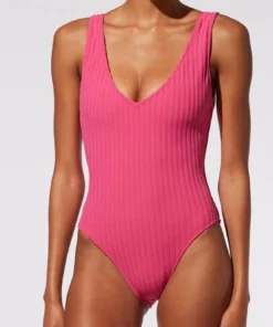 Solid & Striped Michelle One Piece In Orchid One Pieces