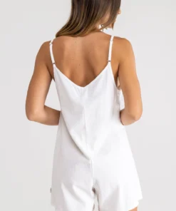 Clothing Rhythm Adjustable Romper In White