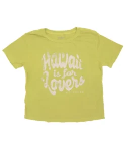 BikiniBird Hawaii Is For Lovers Tee In Citron