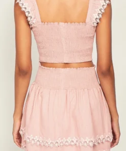 Clothing Peixoto Belle Skirt In Dusty Rose