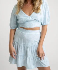 Rhythm Poolside Top In Sky New