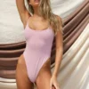 Toast Swim High Hip One Piece In Pink Lavender