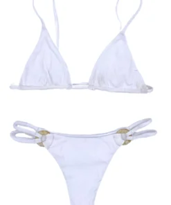 Tops Aila Blue Tangiers Top In White Rib