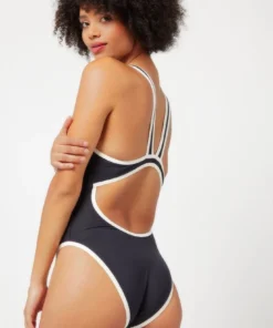 L*Space Ebony One Piece In Black/Cream One Pieces