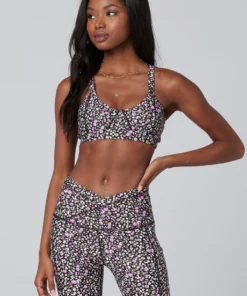 New Saltwater Luxe Aspire Sports Bra In Floral Dots