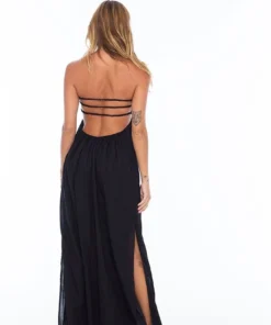 Indah Flamingo Dress In Black Clothing