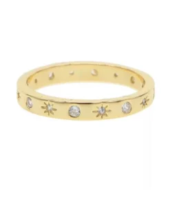 ZOU Star Band Ring In Gold