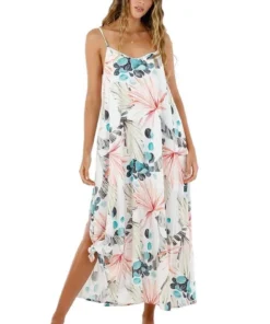 Malai Swimwear Malai Opera Dress In White Mystery Palm