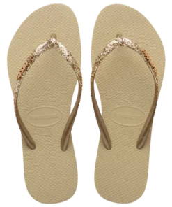 Clothing & Accessories Havaianas Women's Slim Glitter Sandal In Sand Grey