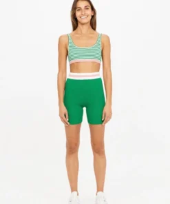 The Upside Rory Knit Bra In Apple Green