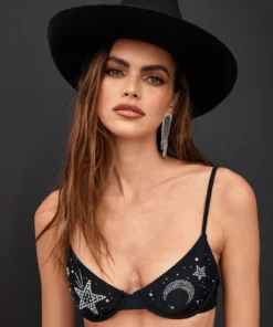 BEACHRIOT BEACH RIOT Camilla Top In Black Stardust