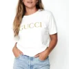 Yo Mama's Bootleg GUCCI Tee - White/Gold | Premium Streetwear T-Shirt 1 Tops Yo Mama's Bootleg GUCCI Tee In White/Gold