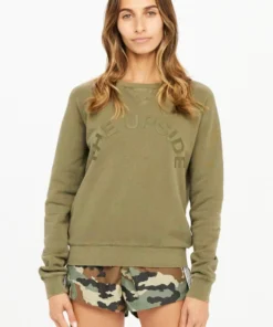 Activewear The Upside Bondi Horseshoe Crew In Olive