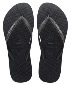 Clothing & Accessories Havaianas Women's Slim Glitter Sandal In Black/Dark Grey