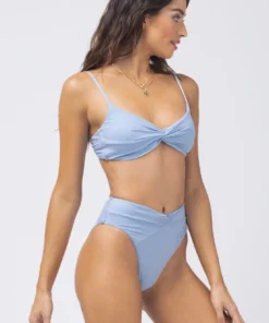 L*Space Nancy Lee Bottom In Shimmer Sky Blue Bottoms