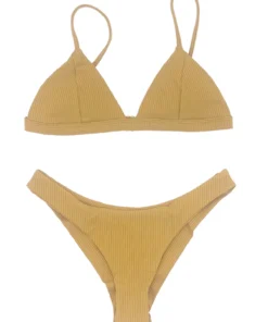 Bottoms Bromelia Swimwear Valentina Bottom In Caramel Ribbed