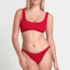 Bound By Bond-Eye Malibu Crop Eco In Baywatch Red Swim