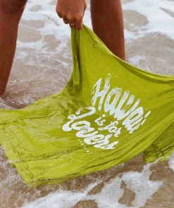 BikiniBird Hawaii Is For Lovers Tee In Citron