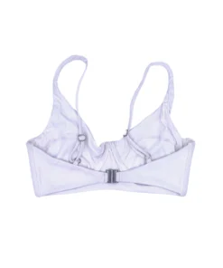 Aila Blue Bianca Top In White Rib