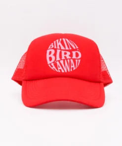 BikiniBird Exclusives BikiniBird Circle Trucker Hat In Red/Pink