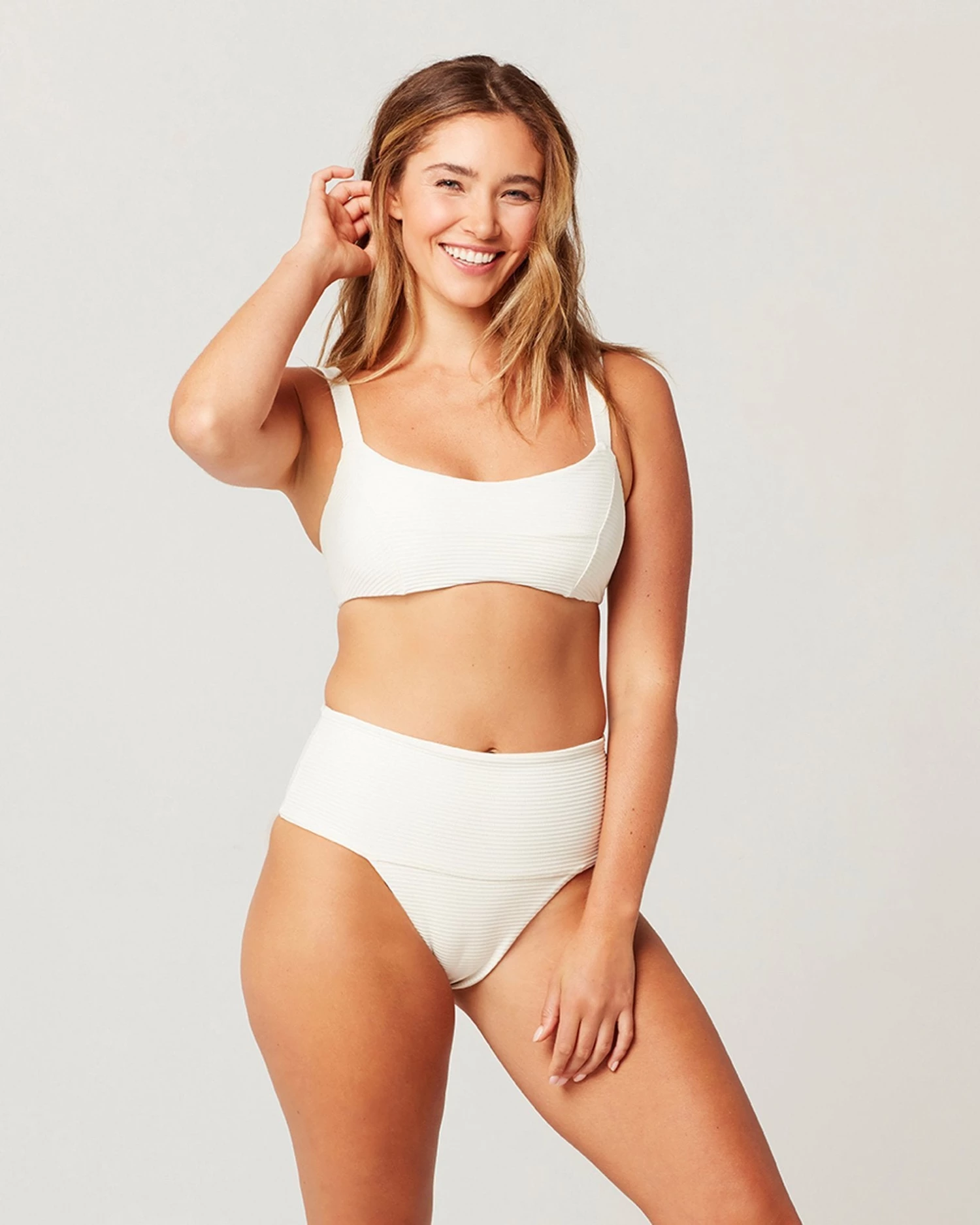 L*Space Desi Bottom in Cream - High-Waisted Swim Bottoms for Women 5 Bottoms L*Space Desi Bottom In Cream
