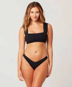 L*Space Parker Bikini Top In Black Tops