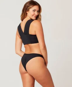 L*Space Parker Bikini Top In Black Tops
