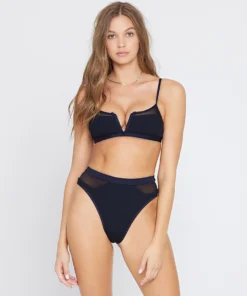 L*Space Palonia Bottom In Black Rib Bottoms