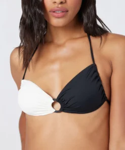 L*Space Freddie Top - Black & Cream | Stylish Swimwear Tops for Women 15 Tops L*Space Freddie Top In Black / Cream