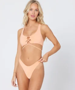 L*Space Terry Cabana Bottom In Tangy - Stylish Swim Bottoms for Women 11 Bottoms L*Space Terry Cabana Bottom In Tangy