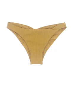 Bromelia Swimwear Bonito Bottom In Caramel Ribbed Bottoms