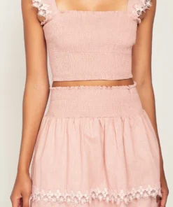 Clothing Peixoto Belle Skirt In Dusty Rose