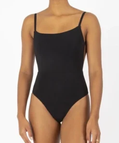 Anemos KM Square Neck One Piece In Black One Pieces
