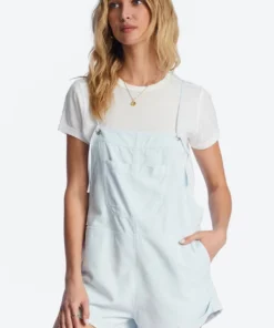 Billabong Wild Pursuit Romper In Light Chambray