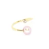 Clothing & Accessories Honi Hoops Antibes Ring With White Topaz & Edison Pearl