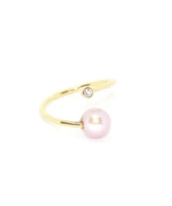Clothing & Accessories Honi Hoops Antibes Ring With White Topaz & Edison Pearl
