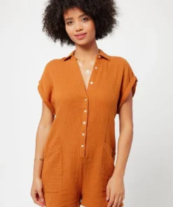 L*Space Mika Romper In Amber Clothing