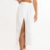 Rhythm Rosa Wrap Skirt In White Clothing