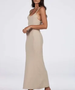 Charlie Holiday Delilah Dress In Nougat Clothing