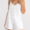 Clothing Rhythm Adjustable Romper In White