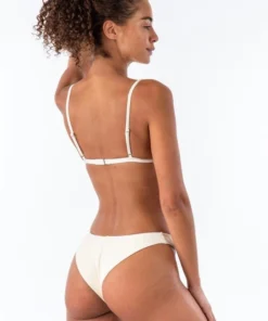 Bromelia Swimwear Valentina Top In Coconut Ribbed