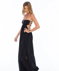 Indah Flamingo Dress In Black Clothing