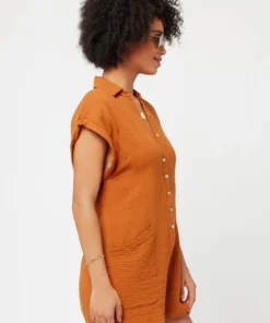 L*Space Mika Romper In Amber Clothing