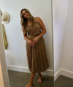 Acacia Swimwear Dani Cupro Skirt In Sahara