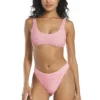 Aro Swim Isabelle Top In Pink Lemonade Tops