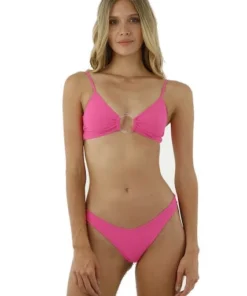 Malai Swimwear Malai Elite Bottom In Glow Pink Bottoms