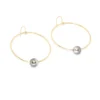 Honi Hoops Tahitian Pearl Medium Hoops in Gold - Elegant Jewelry for Women 1 Honi Hoops Tahitian Pearl Medium Hoops In Gold