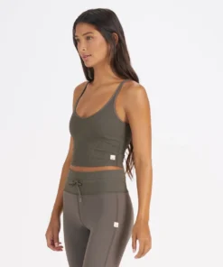 Vuori Clothing Vuori Rib Crop Tank In Oregano New